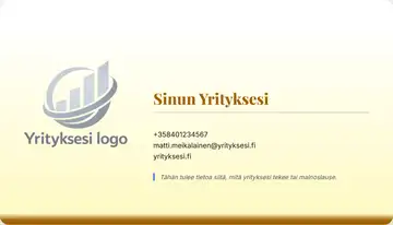 Yrityskortti – Alapalkki – Liukuväri – Keltainen