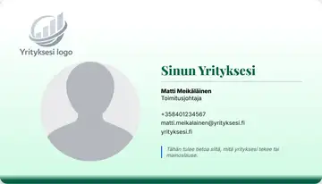 Henkilökortti – Alapalkki – Liukuväri – Vihreä