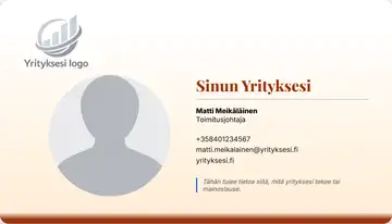 Henkilökortti – Alapalkki – Liukuväri – Oranssi
