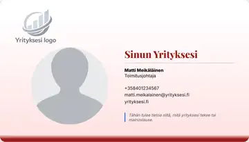 Henkilökortti – Alapalkki – Liukuväri – Punainen