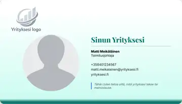 Henkilökortti – Alapalkki – Liukuväri – Merensininen