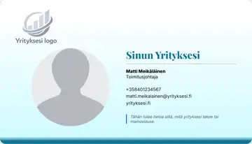 Henkilökortti – Alapalkki – Liukuväri – Turkoosi