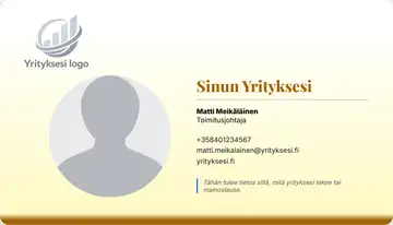 Henkilökortti – Alapalkki – Liukuväri – Keltainen