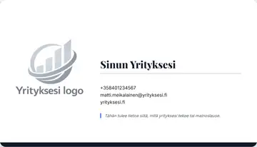 Yrityskortti – Alapalkki – Yhtenäinen – Musta