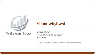 Yrityskortti – Alapalkki – Yhtenäinen – Kulta