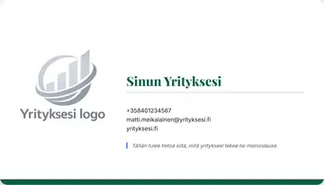 Yrityskortti – Alapalkki – Yhtenäinen – Vihreä