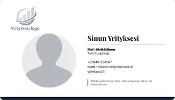 Henkilökortti – Alapalkki – Yhtenäinen – Musta