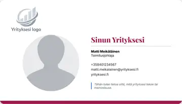 Henkilökortti – Alapalkki – Yhtenäinen – Pinkki