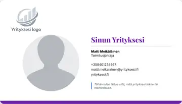 Henkilökortti – Alapalkki – Yhtenäinen – Violetti