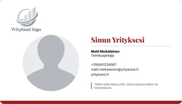 Henkilökortti – Alapalkki – Yhtenäinen – Punainen