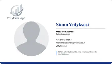 Henkilökortti – Alapalkki – Yhtenäinen – Kuninkaallinen sininen