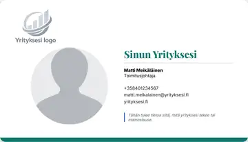 Henkilökortti – Alapalkki – Yhtenäinen – Merensininen