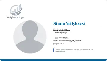 Henkilökortti – Alapalkki – Yhtenäinen – Taivaansininen