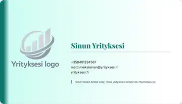 Yrityskortti – Vasen palkki – Liukuväri – Merensininen