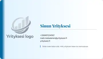 Yrityskortti – Vasen palkki – Liukuväri – Taivaansininen