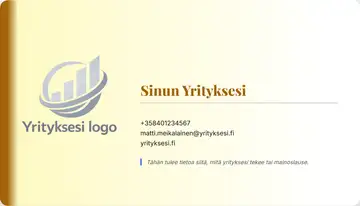 Yrityskortti – Vasen palkki – Liukuväri – Keltainen