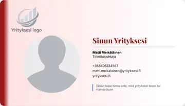 Henkilökortti – Vasen palkki – Liukuväri – Punainen