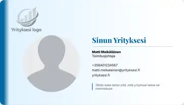 Henkilökortti – Vasen palkki – Liukuväri – Taivaansininen