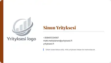 Yrityskortti – Vasen palkki – Yhtenäinen – Kulta