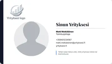 Henkilökortti – Vasen palkki – Yhtenäinen – Musta