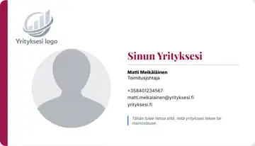 Henkilökortti – Vasen palkki – Yhtenäinen – Pinkki