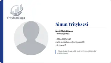 Henkilökortti – Vasen palkki – Yhtenäinen – Kuninkaallinen sininen