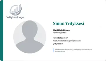 Henkilökortti – Vasen palkki – Yhtenäinen – Merensininen