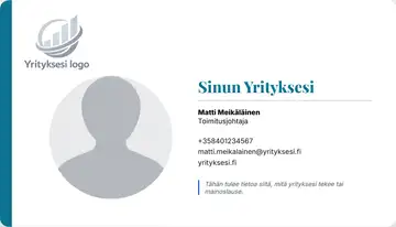 Henkilökortti – Vasen palkki – Yhtenäinen – Turkoosi