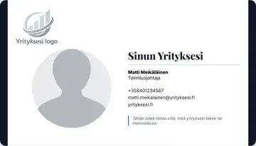Henkilökortti – Vasen ja oikea palkki – Yhtenäinen – Musta