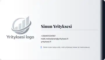 Yrityskortti – Oikea palkki – Liukuväri – Musta