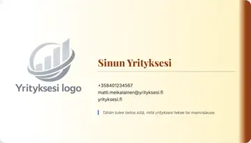 Yrityskortti – Oikea palkki – Liukuväri – Kulta