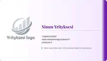 Yrityskortti – Oikea palkki – Liukuväri – Violetti