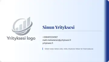 Yrityskortti – Oikea palkki – Liukuväri – Kuninkaallinen sininen