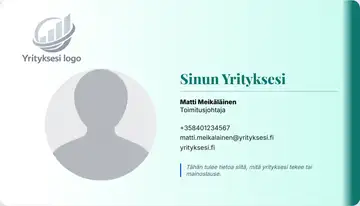 Henkilökortti – Oikea palkki – Liukuväri – Merensininen