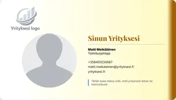 Henkilökortti – Oikea palkki – Liukuväri – Keltainen