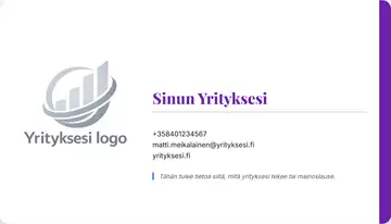 Yrityskortti – Oikea palkki – Yhtenäinen – Violetti