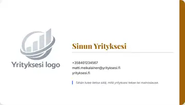 Yrityskortti – Oikea palkki – Yhtenäinen – Keltainen