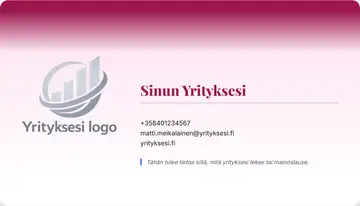 Yrityskortti – Yläpalkki – Liukuväri – Pinkki