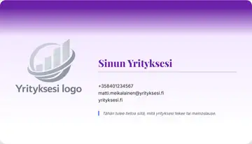 Yrityskortti – Yläpalkki – Liukuväri – Violetti