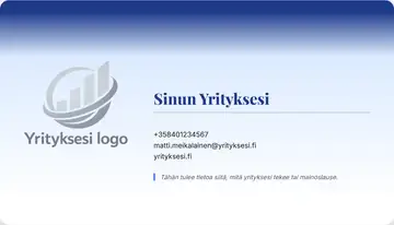 Yrityskortti – Yläpalkki – Liukuväri – Kuninkaallinen sininen