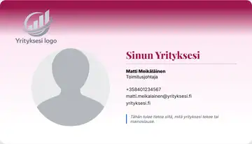 Henkilökortti – Yläpalkki – Liukuväri – Pinkki