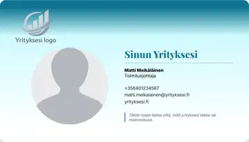 Henkilökortti – Yläpalkki – Liukuväri – Turkoosi