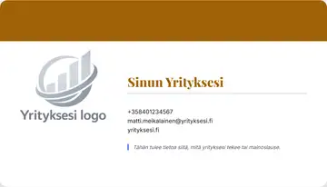 Yrityskortti – Yläpalkki – Yhtenäinen – Keltainen