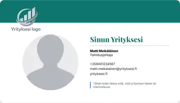 Henkilökortti – Yläpalkki – Yhtenäinen – Merensininen