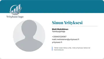 Henkilökortti – Yläpalkki – Yhtenäinen – Turkoosi
